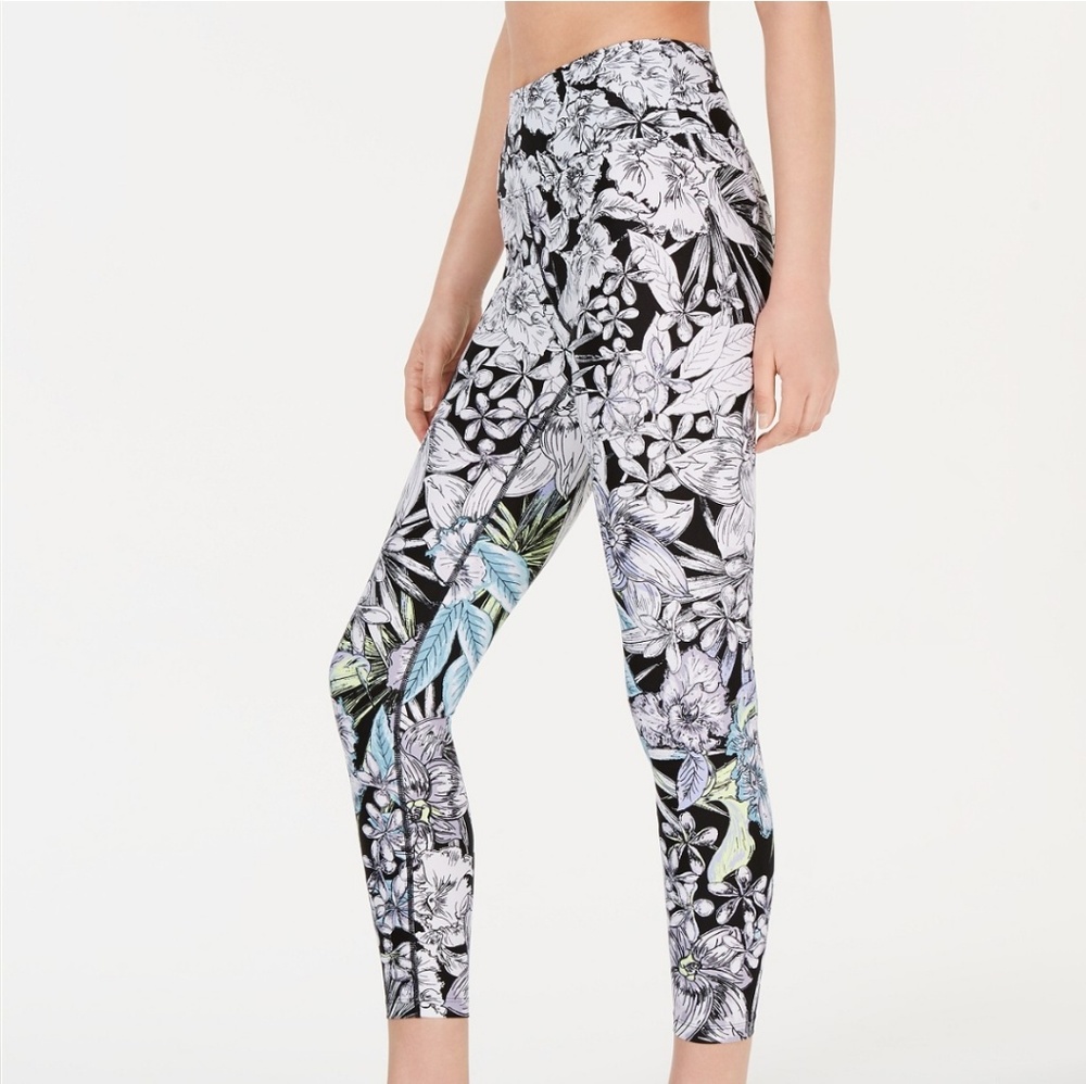 NWT Calvin Klein legging floral black and white
